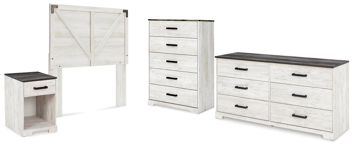 Shawburn Panel Headboard with Dresser, Chest and Nightstand