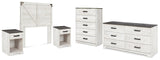Shawburn Panel Headboard with Dresser, Chest and 2 Nightstands