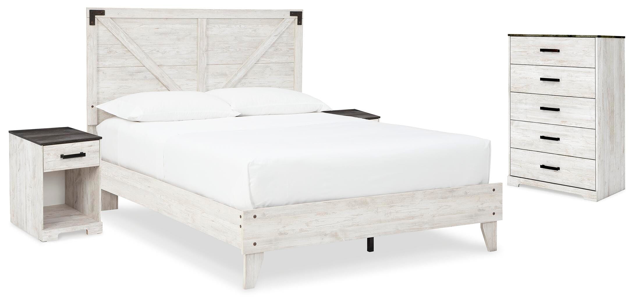 Shawburn Platform Bed with Dresser and Chest