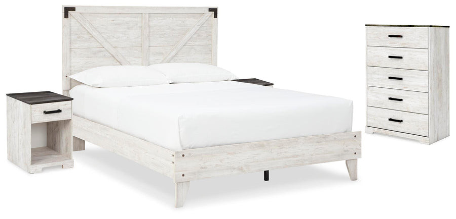 Shawburn Platform Bed with Dresser and Chest