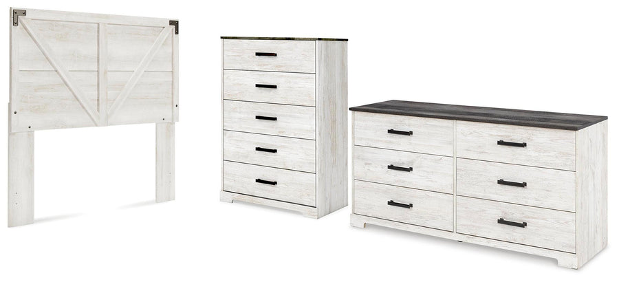Shawburn Panel Headboard with Dresser and Chest