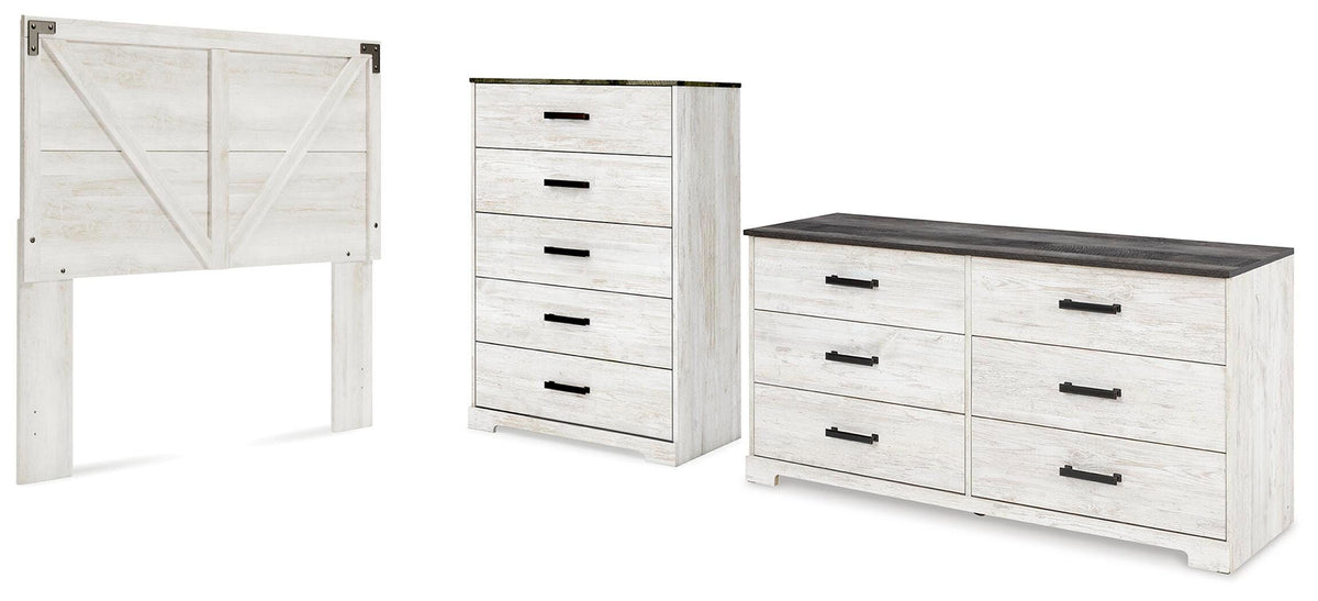 Shawburn Panel Headboard with Dresser and Chest