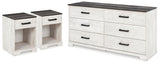Shawburn Dresser and 2 Nightstands