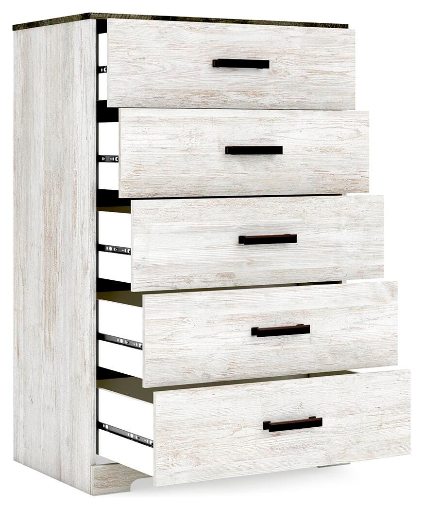 Shawburn Platform Bed with Dresser, Chest and Nightstand