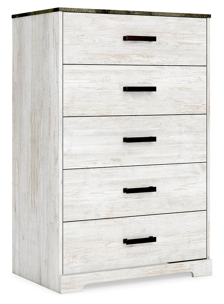 Shawburn Panel Headboard with Dresser and Chest