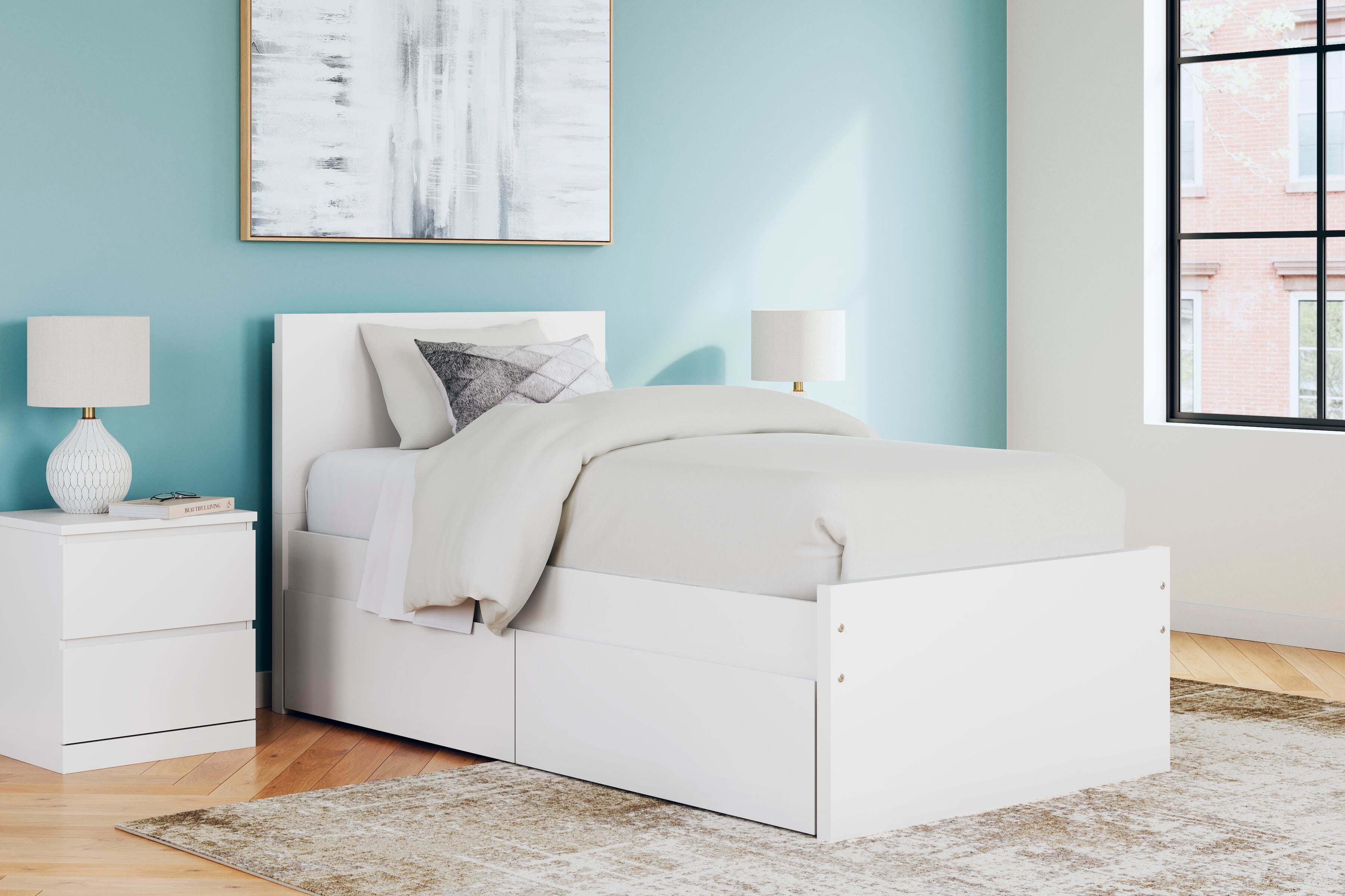 Onita Panel Platform Bed with 1 Side Storage