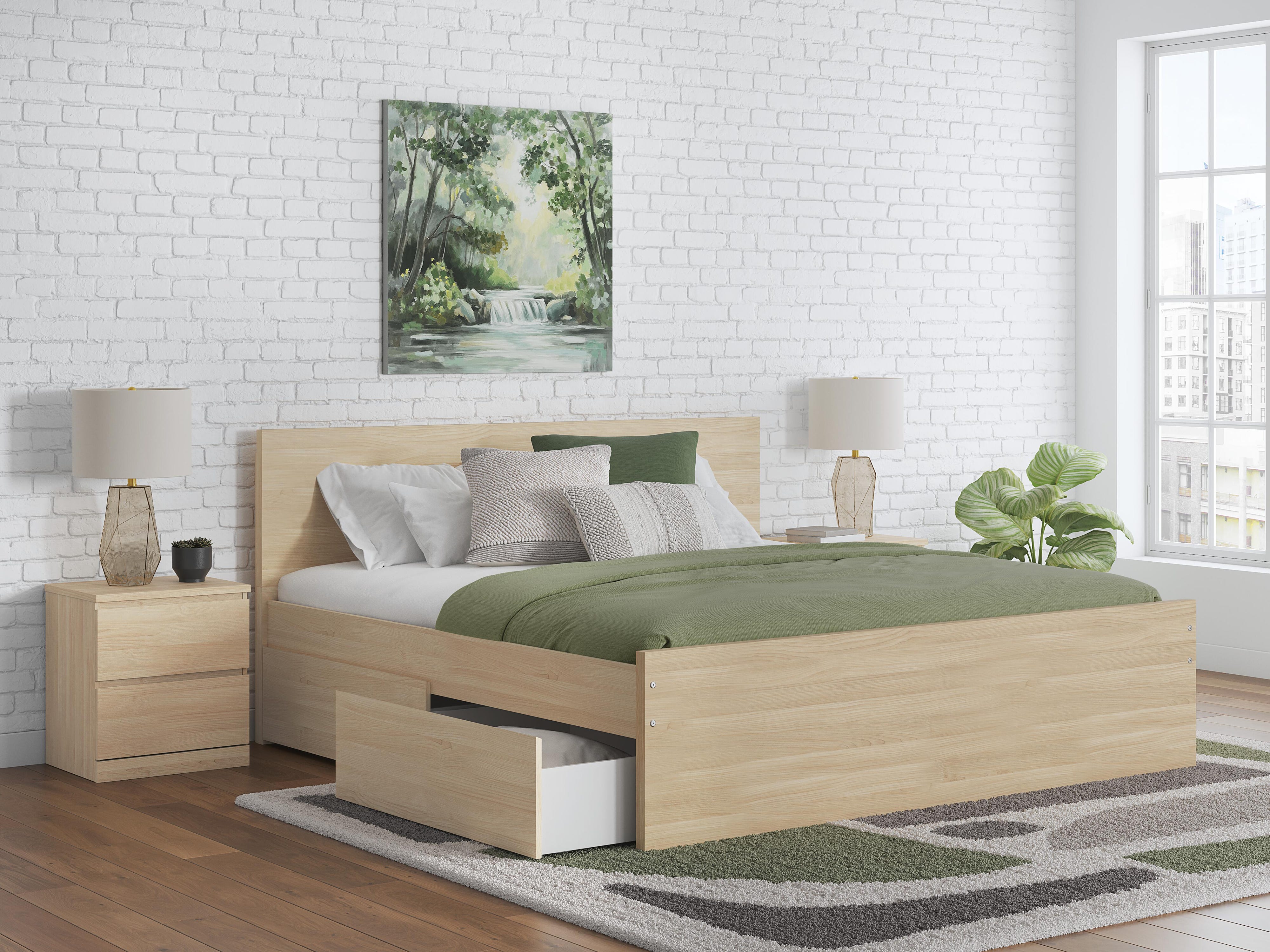 Onita Panel Platform Bed with 1 Side Storage