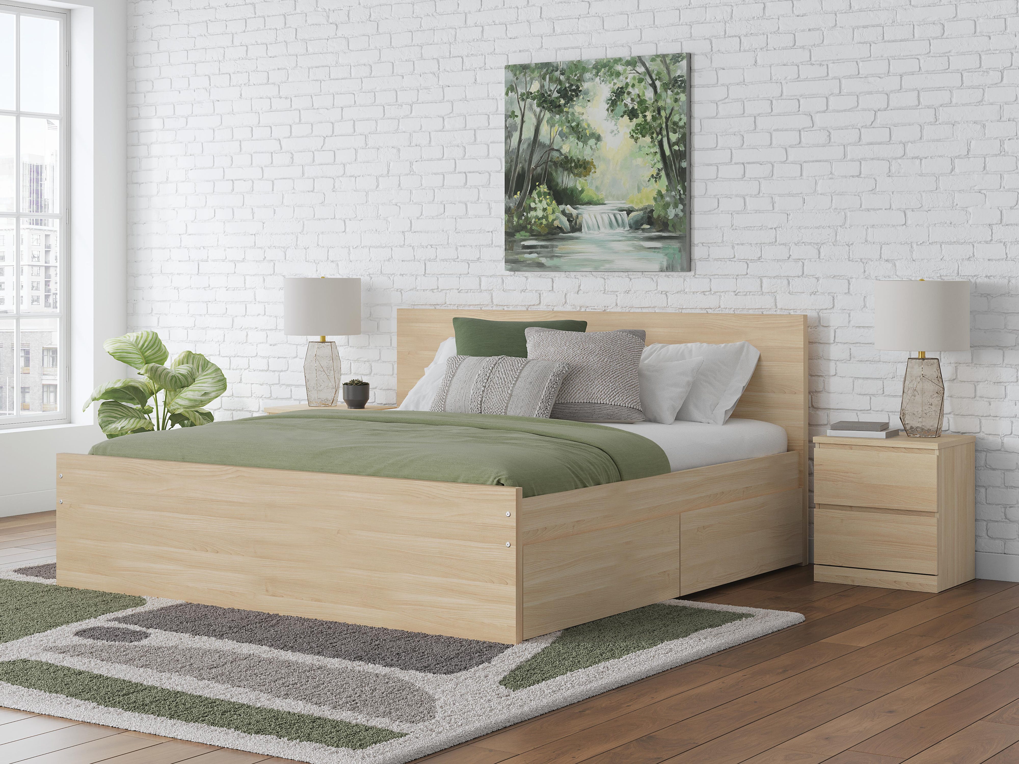 Onita Panel Platform Bed with 2 Side Storage