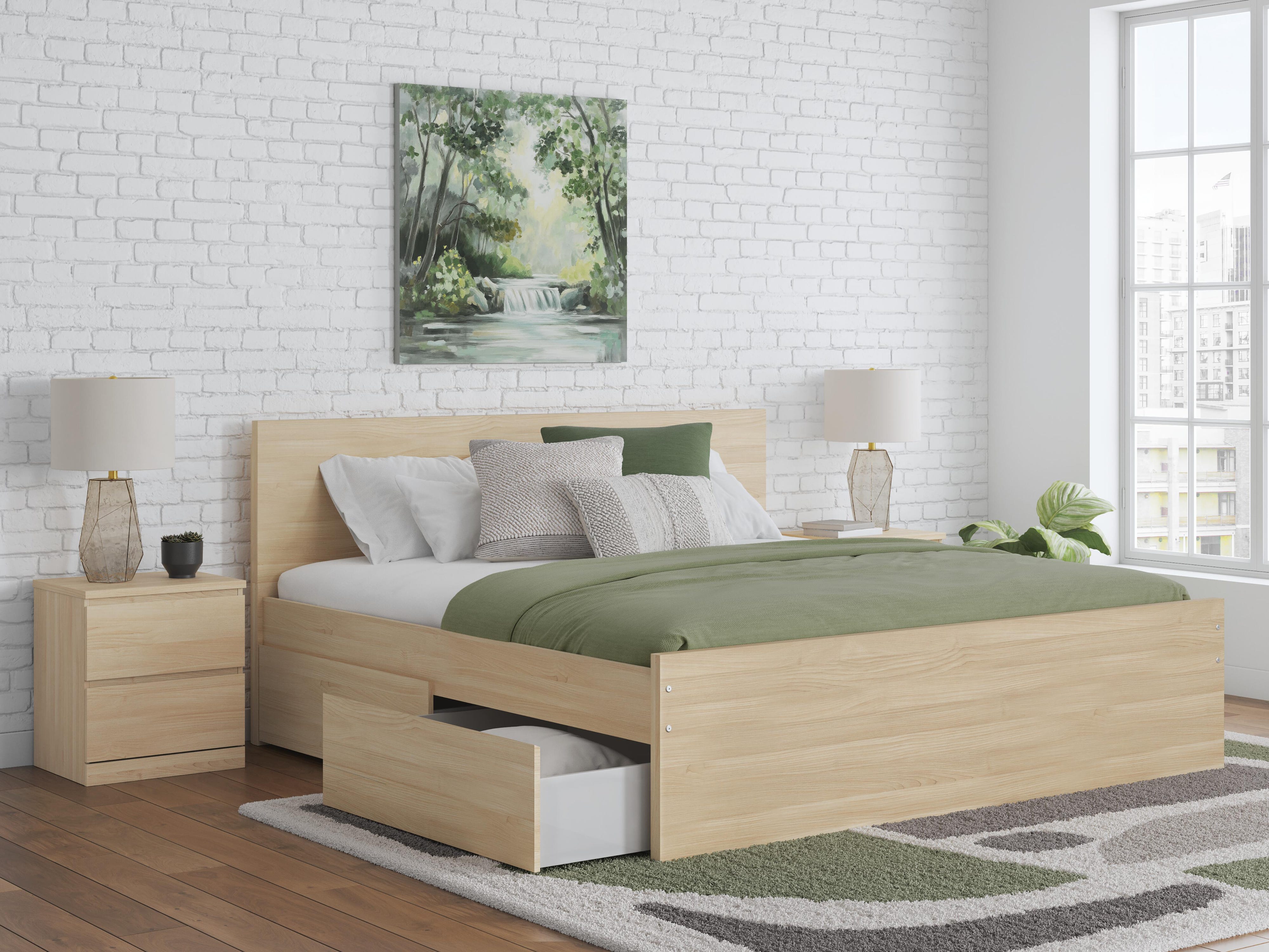 Onita Panel Platform Bed with 1 Side Storage