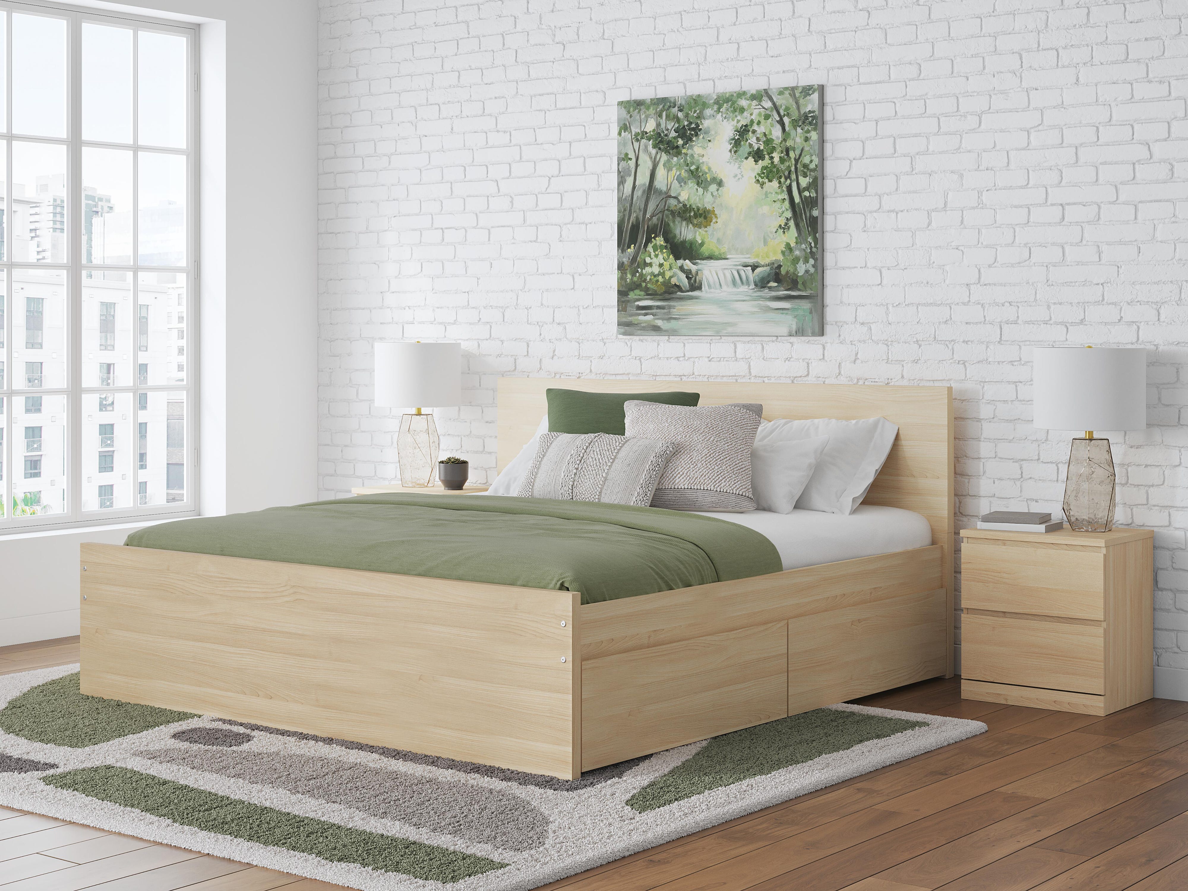 Onita Panel Platform Bed with 2 Side Storage