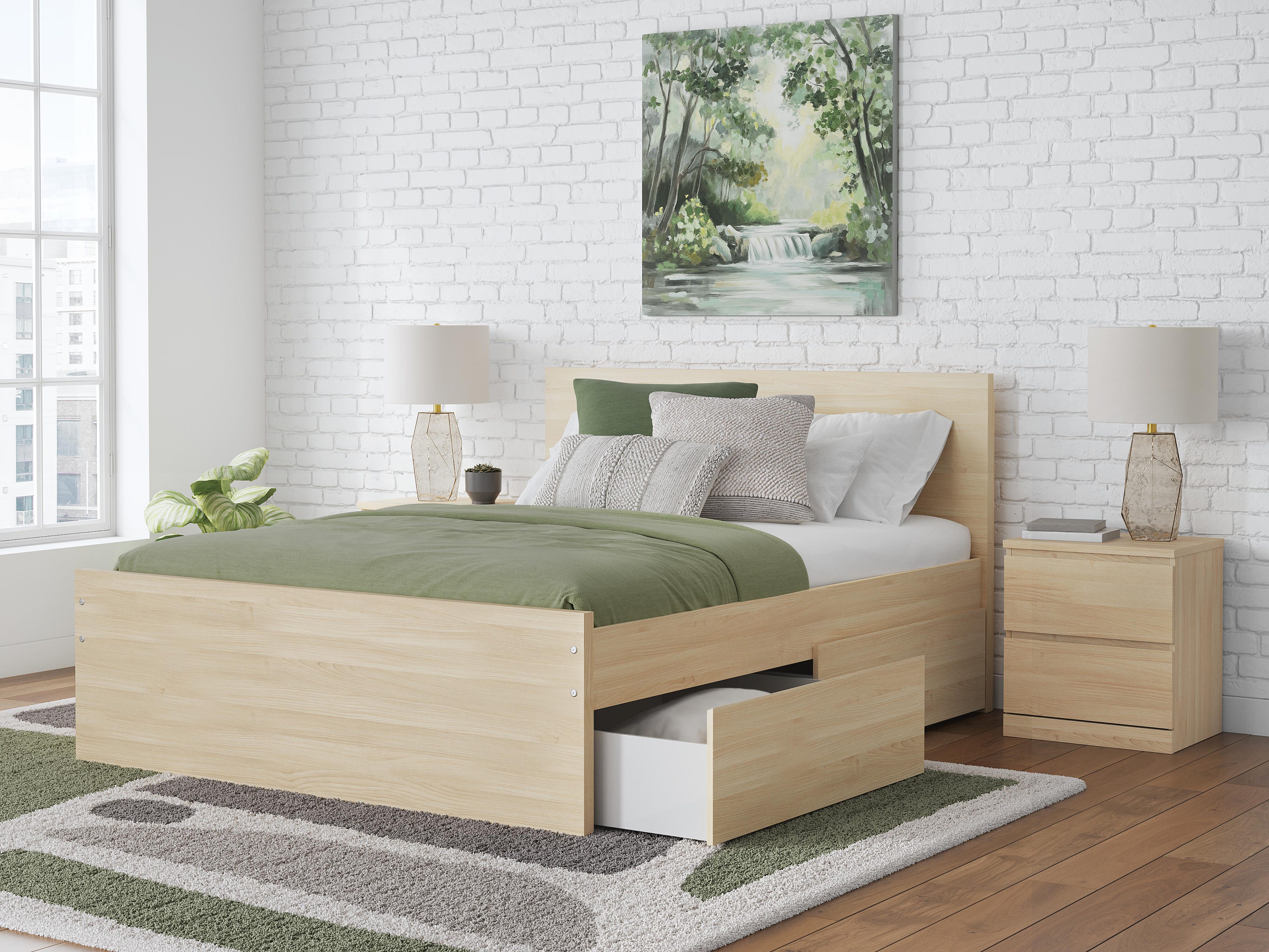 Onita Panel Platform Bed with 2 Side Storage