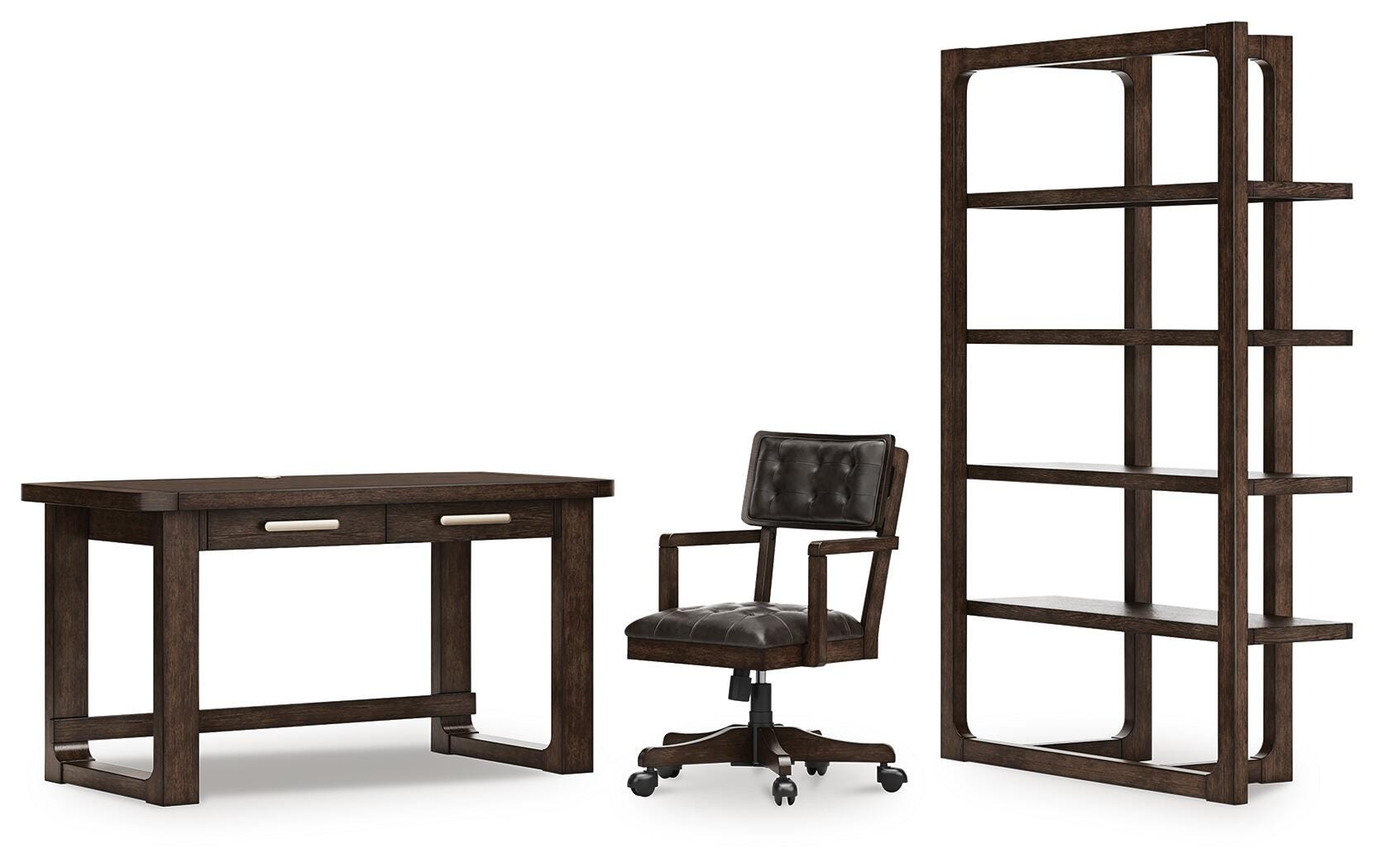 Breckington Home Office Desk with Chair and Storage