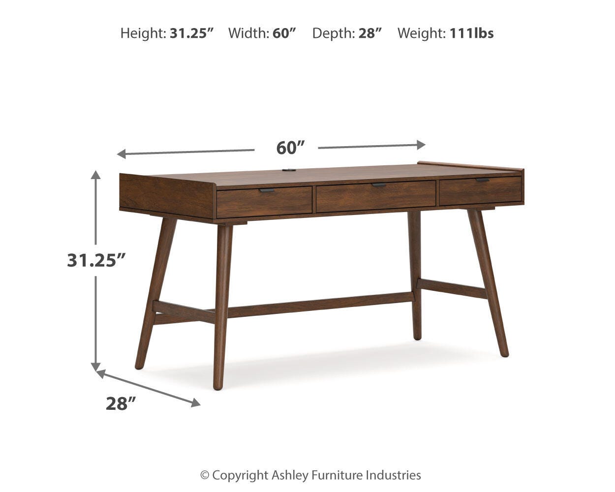 Lyncott Home Office Desk with Chair