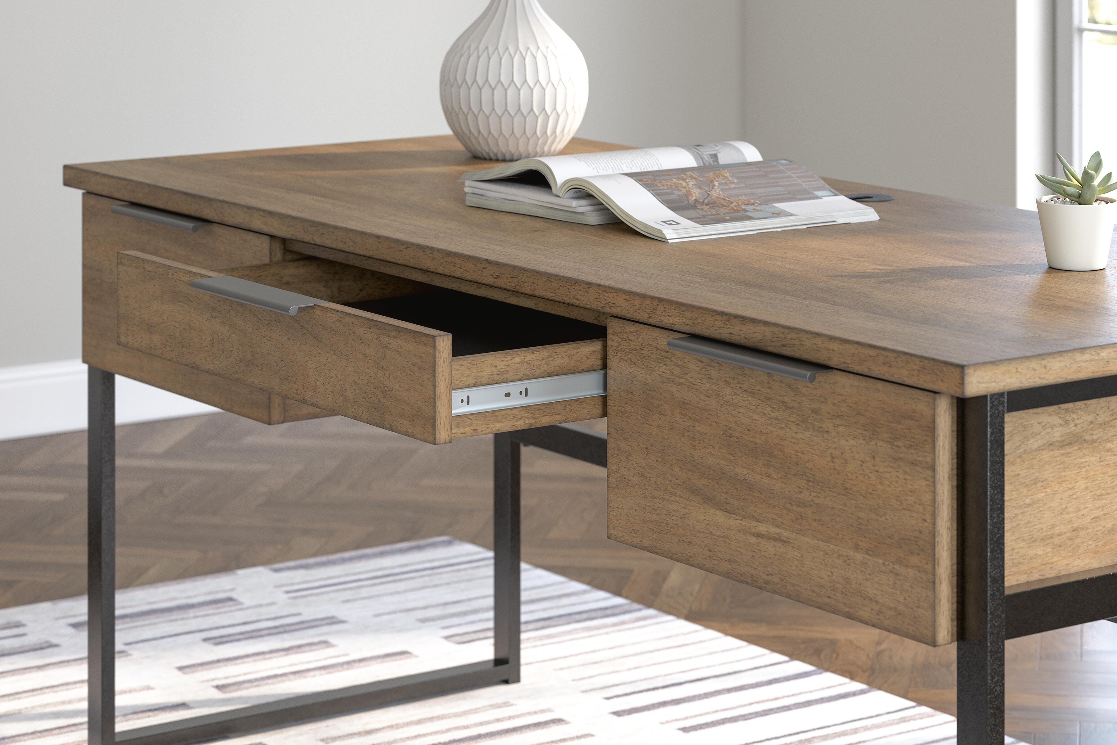Montia Home Office Desk with Chair and Bookcase