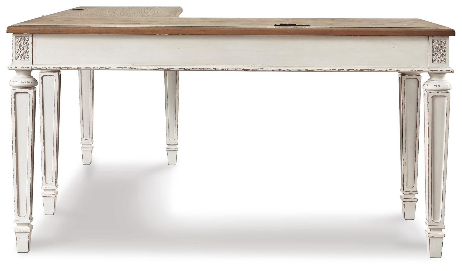 Realyn Lift-top Desk, L-shaped Desk and 4 Bookcases