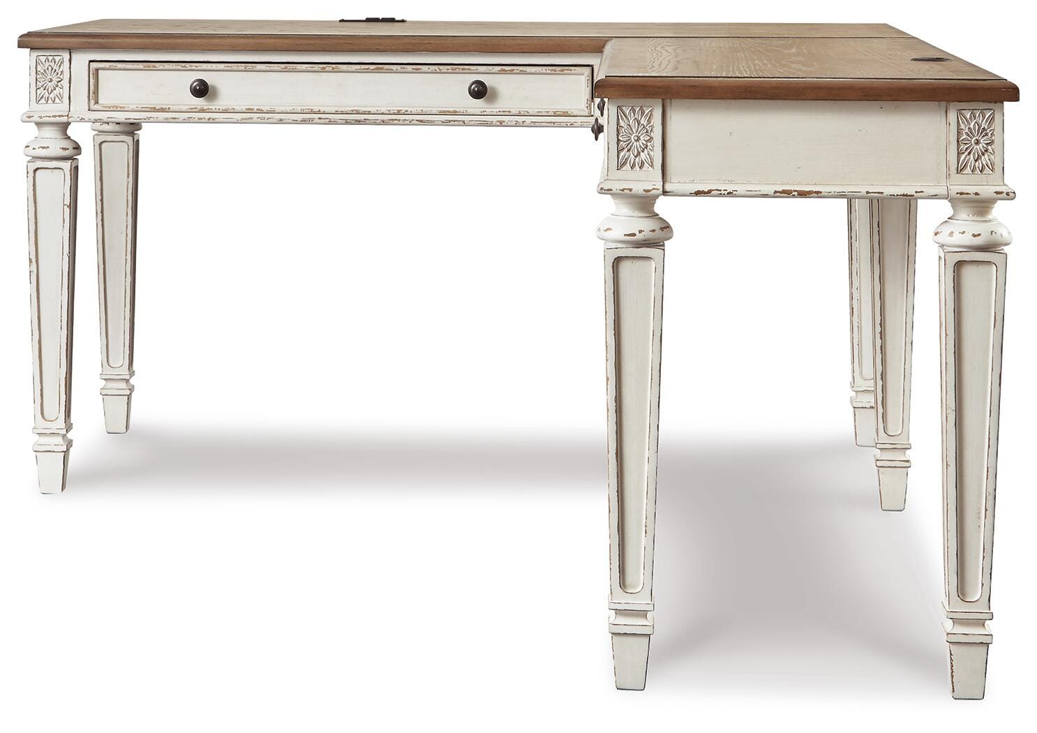 Realyn Lift-top Desk, L-shaped Desk and 4 Bookcases