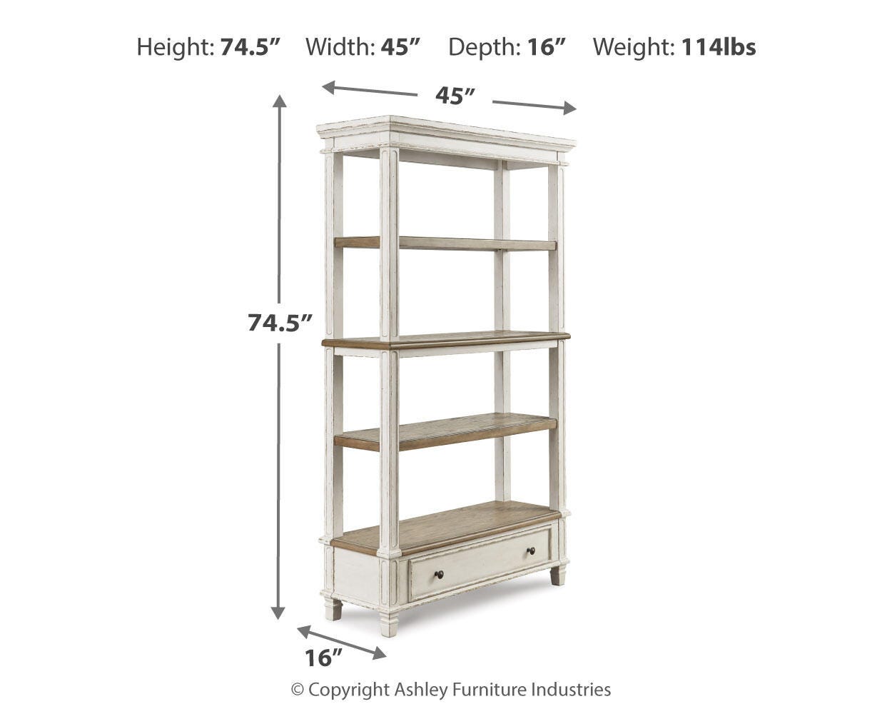Realyn Desk and Bookcase