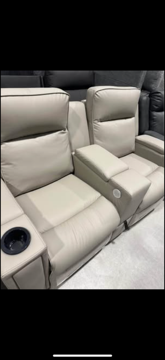 New Top Grain Leather Power 65” Dual Recliners with Heat/USB/Power Lumbar/Power Recline