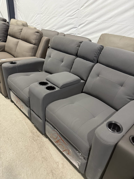 66” Manual Dual Recliner with Center Console with Power USB