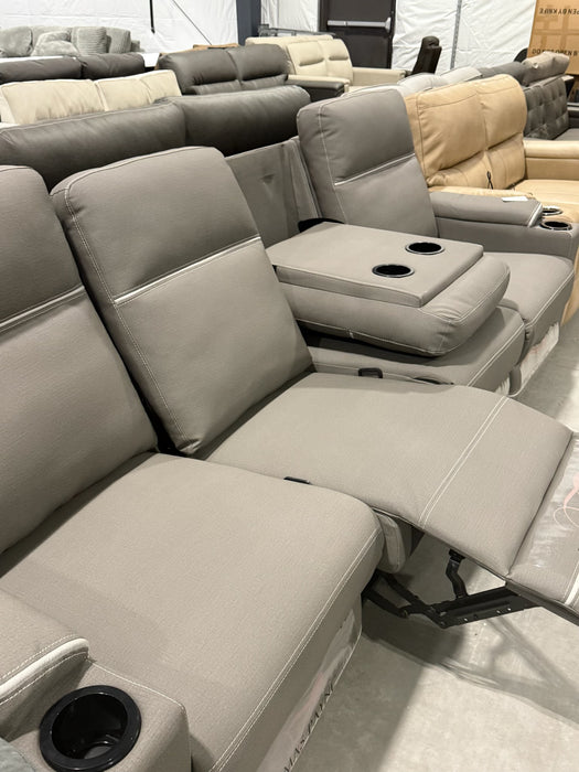 104” Manual Quadruple Recliner with Fold Down Center Console