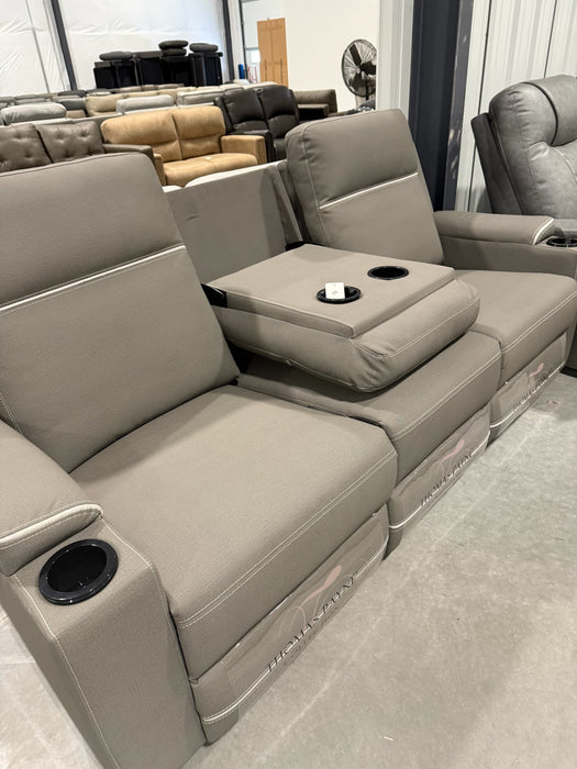 81” Triple Recliner with Fold Down Center Console
