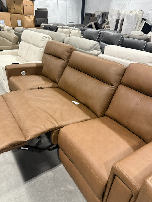 92” Manual Reclining Sofa with Oversized Center Reclining Chair with Heat/Lights/USB