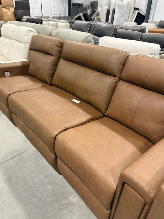 92” Manual Reclining Sofa with Oversized Center Reclining Chair with Heat/Lights/USB