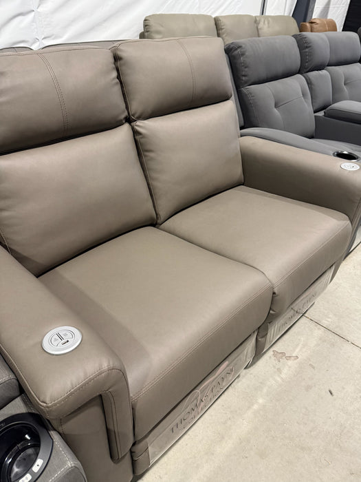 58” Manual Dual Recliner with Heat/Lights/USB