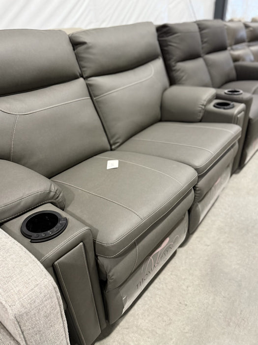 58” Manual Dual Recliner with Heat/Massage/Light