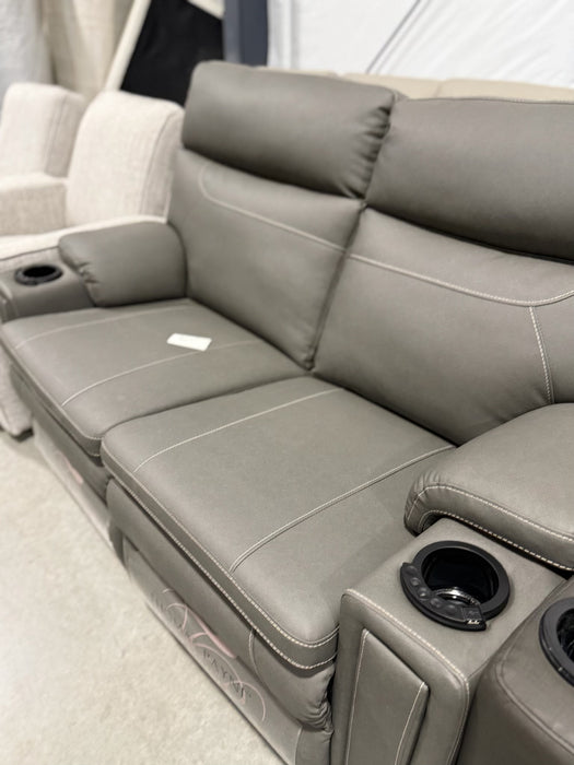 58” Manual Dual Recliner with Heat/Massage/Light