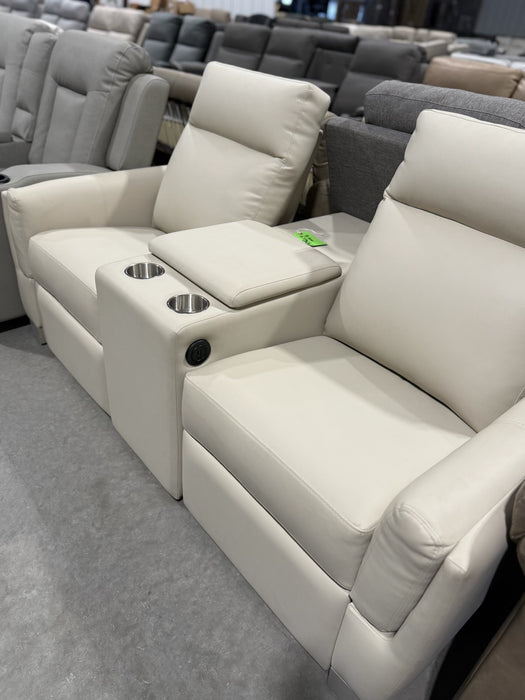 70” Ultra-leather Power Dual Recliner with USB and Center Console