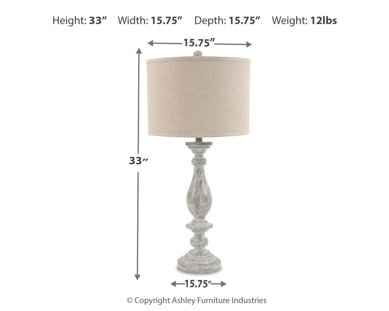 Bernadate 3-Piece Floor Lamp with 2 Table Lamps Set