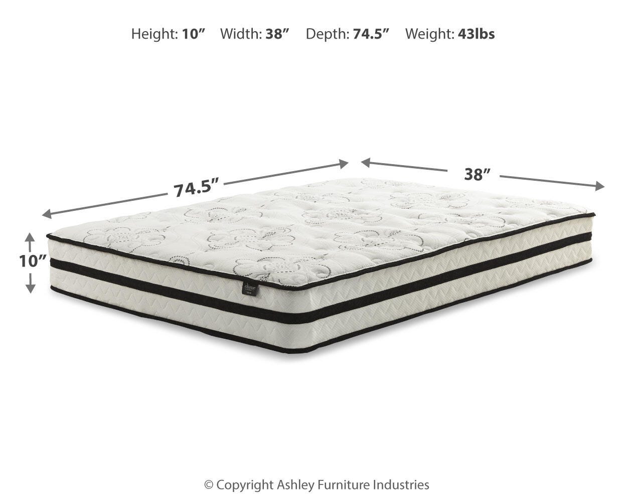 Chime 10 Inch Hybrid Mattress in a Box