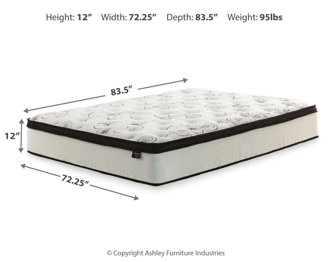 Chime 12 Inch Hybrid Mattress and Foundation Set