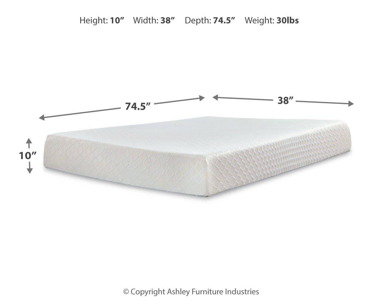 10 Inch Chime Memory Foam Mattress in a Box