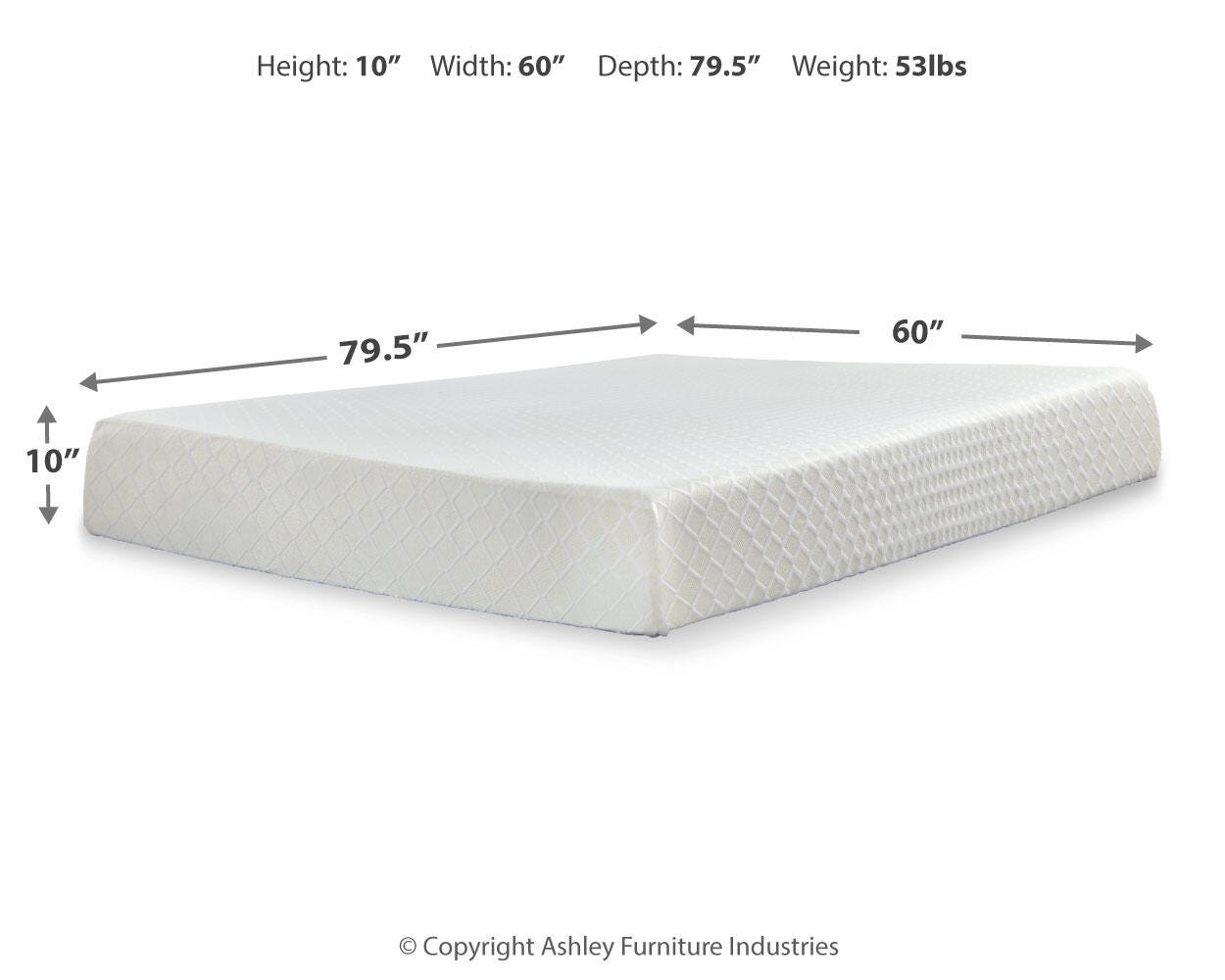 10 Inch Chime Memory Foam Mattress in a Box