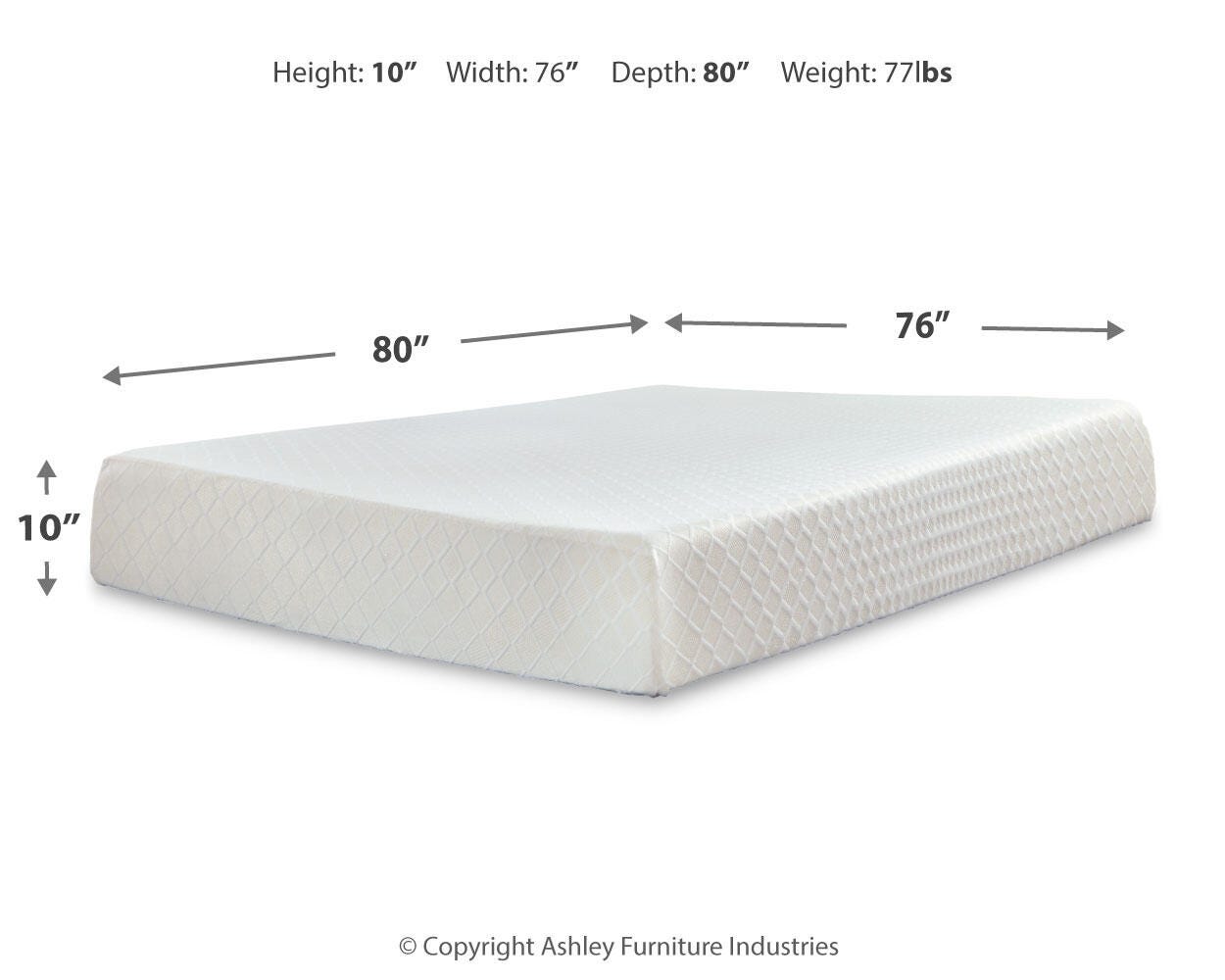 10 Inch Chime Memory Foam Mattress and Foundation