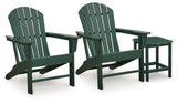 Sundown Shores 2 Adirondack Chairs with End table