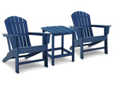 Sundown Treasure 3 Piece Adirondack Chair & Fire Pit Set