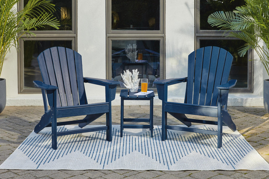 Sundown Treasure 3 Piece Adirondack Chair & Fire Pit Set