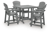 Sanctuary Beach Outdoor Counter Height Dining Table and 4 Barstools