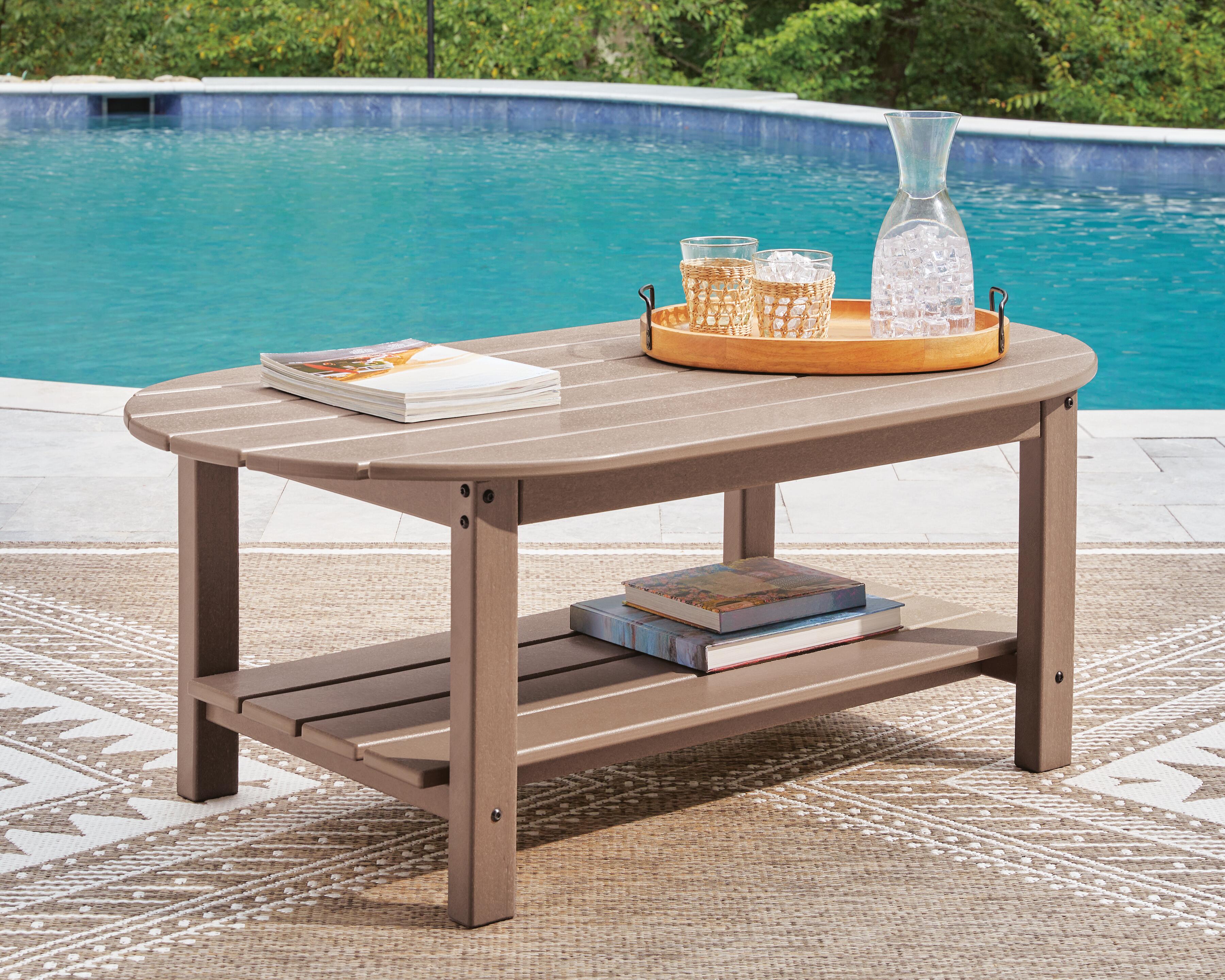 Grover Beach Outdoor Sofa and 2 Chairs with Coffee Table