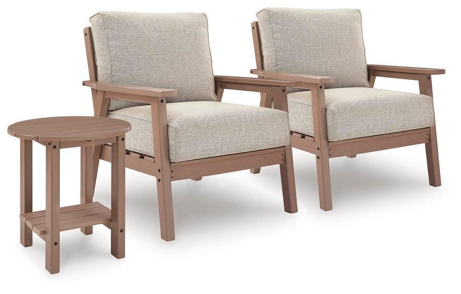 Grover Beach 2 Outdoor Lounge Chairs with End Table