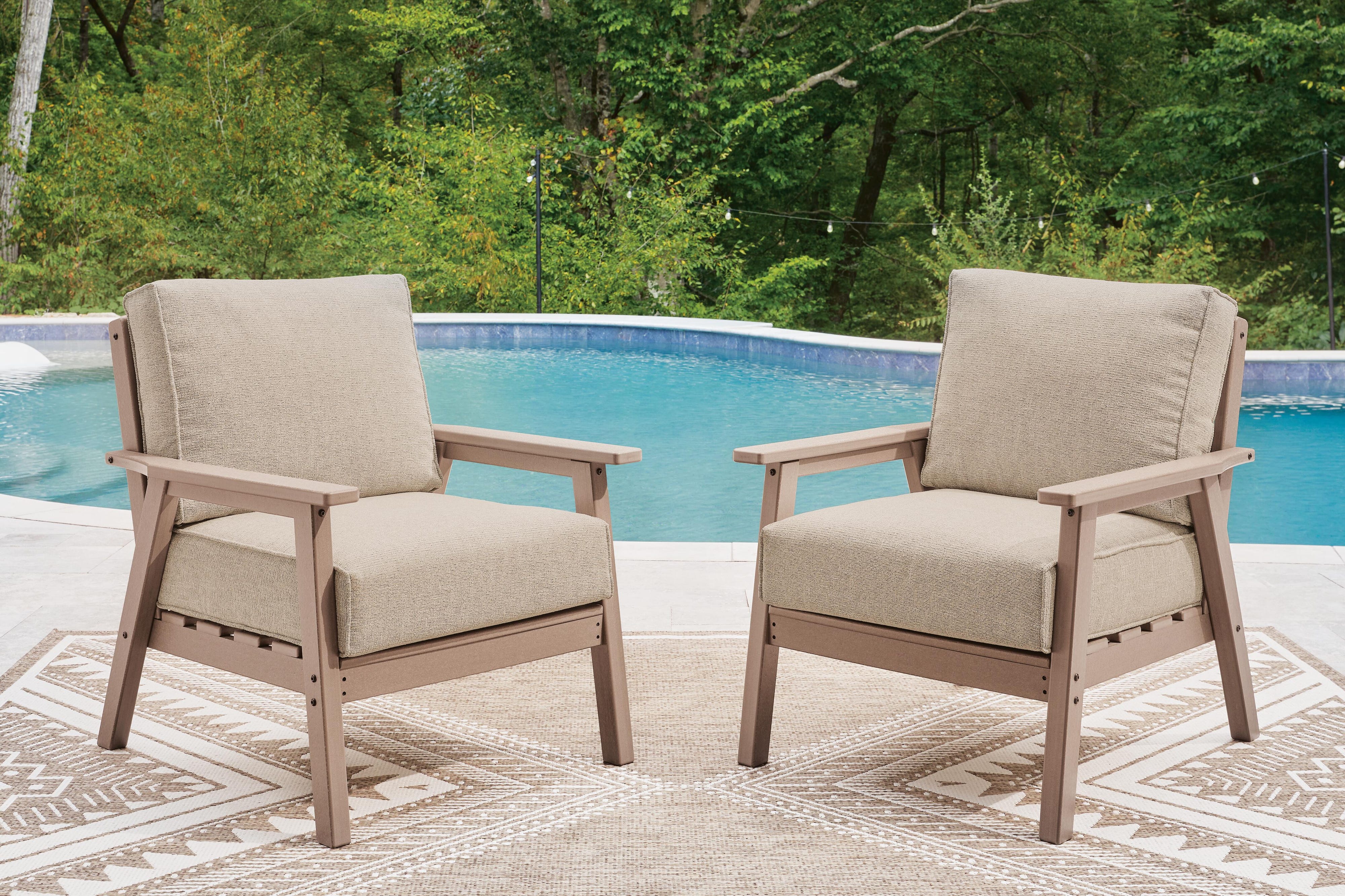 Grover Beach Outdoor Sofa with 2 Lounge Chairs