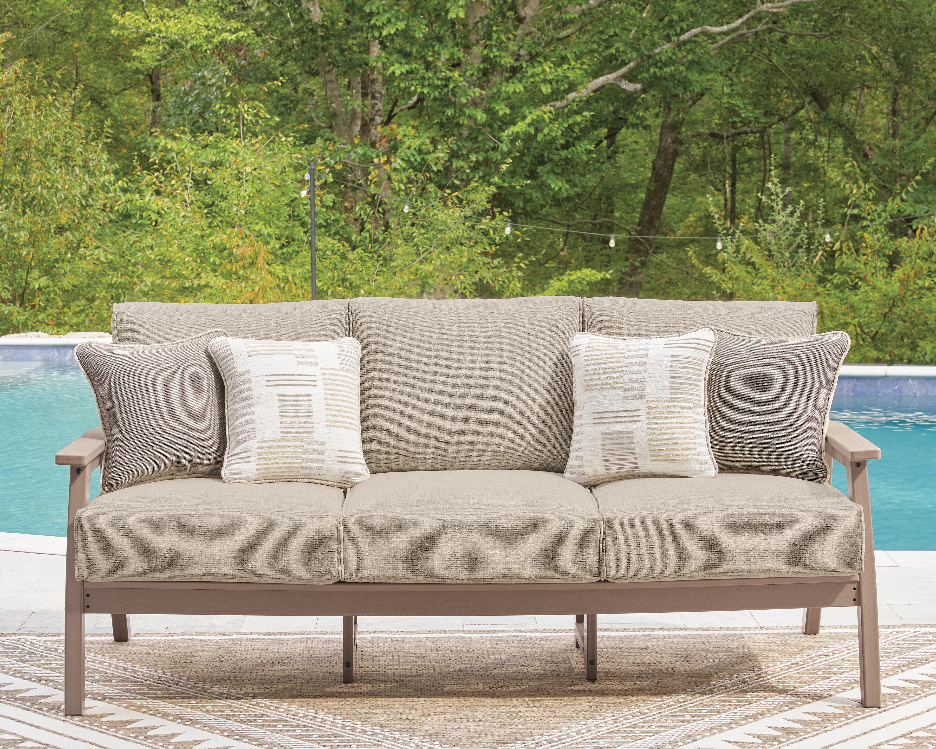 Grover Beach Outdoor Sofa and 2 Chairs with Coffee Table