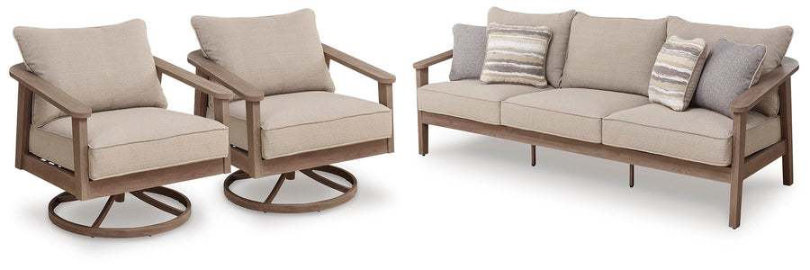 Harmony Headlands Outdoor Sofa with 2 Lounge Chairs