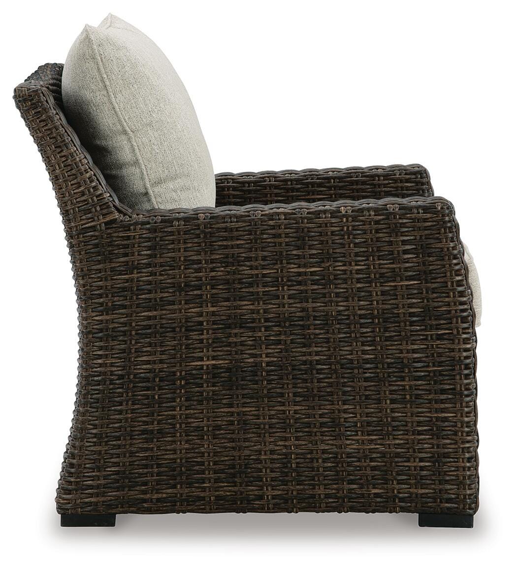 Brook Ranch Outdoor Sofa Sectional, Bench, Lounge Chair and Table
