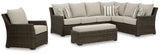 Brook Ranch 3-Piece Outdoor Sectional with Chair