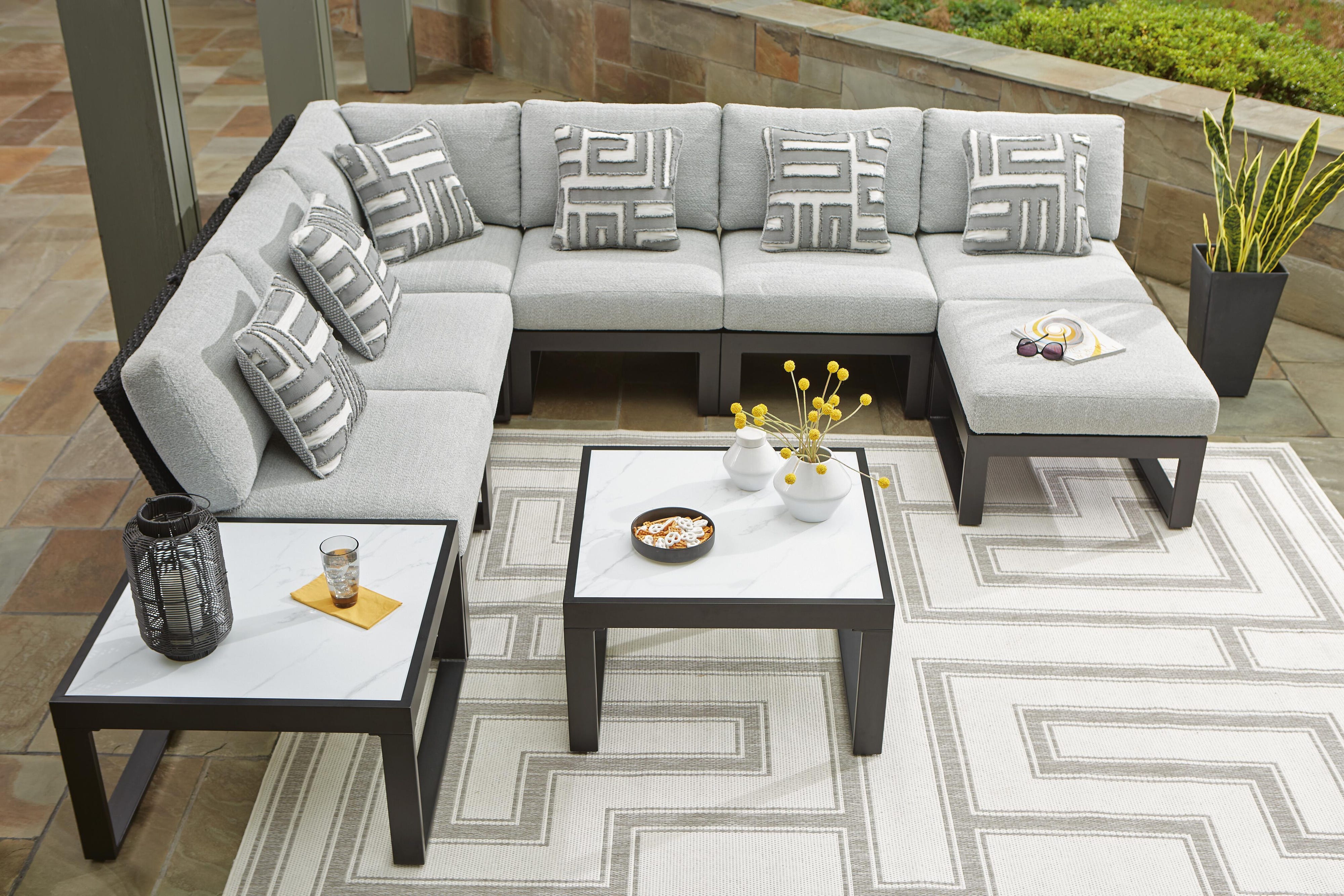 Beachloft 8-Piece Sectional with Ottoman and Coffee Table