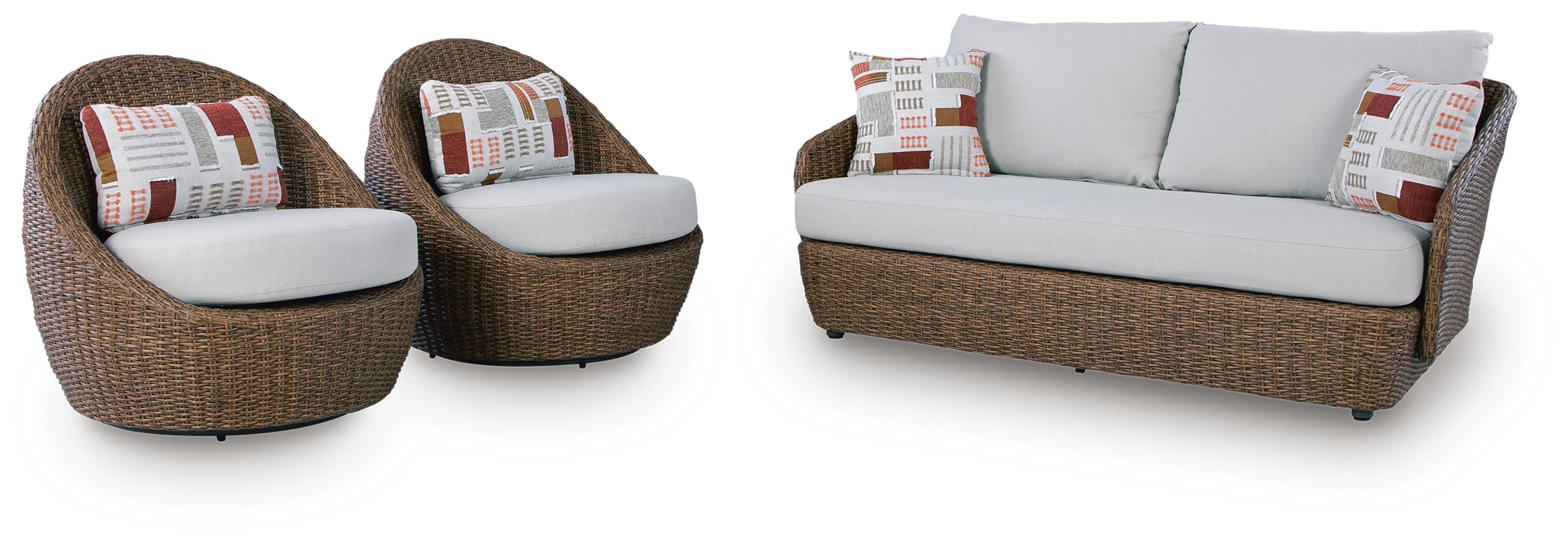 Double Point Outdoor Sofa, Loveseat and 2 Lounge Chairs with Coffee Table
